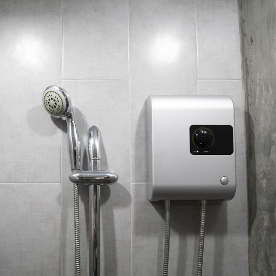 tankless water heater in shower