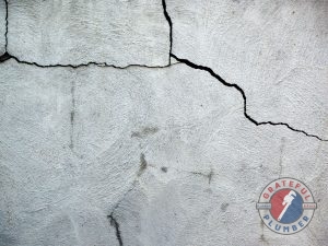Foundation Crack Caused by Slow Slab Leak Repair