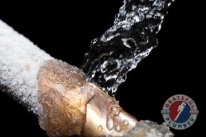 A Pipe Leaking Due To it Being Frozen