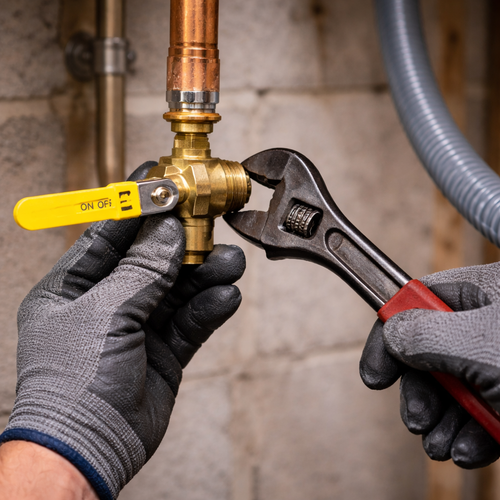 shut off valve install